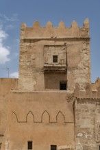 Detail of the ancient city walls of the medieval Medina of Sfax on the Mediterranean coast of