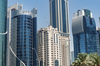 Doha, Qatar. September 22nd 2019 Doha financial centre, part of the Qatar business district, modern