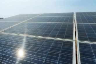 A solar cell panel, solar electric panel, photo-voltaic module, PV panel or solar panel assembly of