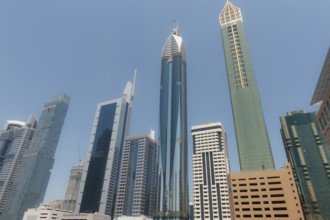 Dubai, United Arab Emirates. 1st July 2019 City of Dubai financial district high-rise office