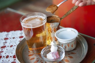 Sarajevo, Bosnia and Herzegovina. July 24th 2019. Traditional Bosnian coffee