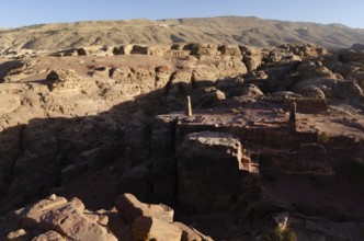 Petra, Jordan. December 13th 2012 Mountain view known as The High Place of Sacrifice, Petra, Jordan