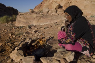 Petra, Jordan. December 13th 2012 Jordanian Bedouin woman in Petra, Jordan