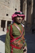 Petra, Jordan. December 13th 2012 Jordanian Bedouin Guard Petra Jordan
