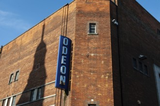 Oxford, England, UK. February 6th 2020 Sign for the Odeon cinema on George Street, Oxford city