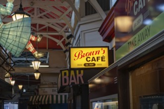 Oxford, England, UK. February 2nd, 2020 Browns Café inside The Covered Market, High Street, Oxford