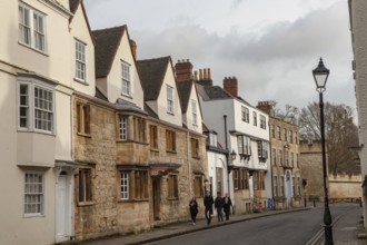 Oxford, England, UK. February 2nd, 2020 Hollywell Street in the university city of Oxford, England