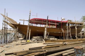 Sur, Oman. May 27th 2014 Traditional Dhow Ship Yard, Sur, Oman