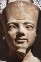 Portrait Statue of Ancient Egyptian Pharaoh Queen Hatshepsut, Karnak Temple, Luxor, River Nile,