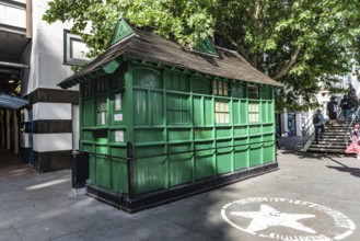 London, United Kingdom, June 28th 2022 Traditional Green London Cab Drivers Shelter near Charring