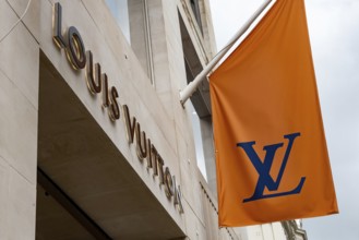 London, United Kingdom. August 2nd 2023 Louis Vuitton. Luxury Brand Store Front. Shopping in New