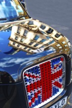 London, United Kingdom. June 26th 2022 British Union Jack flag painted onto the grill of a