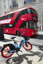 London, United Kingdom, June 28th 2022 Dott Electric E bike available to hire in the West End of
