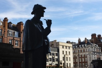 London, UK. July 9th 2022 Statue of Sherlock Holmes by sculptor John Doubleday stands near the