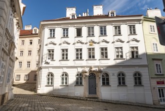 Vienna, Austria. October 5th 2023 Schreyvogelgasse 8 is the ornate doorway where Orson Welles is
