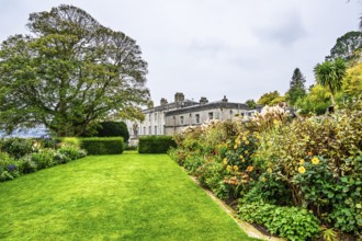 Autumn colors over Plas Newydd House and Gardens and Parkland, Llanfairpwllgwyngyll, Anglesey,