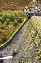 Caban Coch Dam, Elan Valley, Caban-Coch Reservoir, Rhayader, Wales, UK