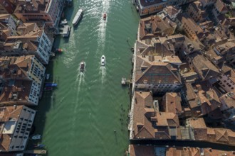 Aerial view of the Grand Canal, Venice, Veneto, Italy