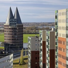 Regus Roermond Looskade, business center in Roermond, aerial view from the Ferris wheel, Limburg