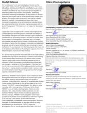 Model Release for Dilara Zhumagaliyeva