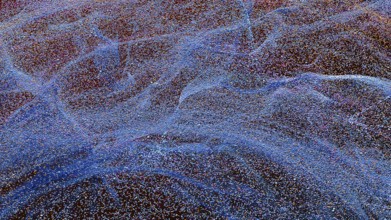 This captivating background showcases a dynamic array of particles in motion, creating a