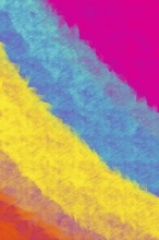 This image presents a striking backdrop with vibrant textures in shades of blue, pink, yellow, and