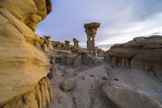 Stunning rock formations in the Bisti De-Na-Zin Wilderness, New Mexico, create a surreal landscape