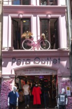 August 2nd 2021 Istanbul, Turkey A Pretty pink Fashion Boutique in the popular Galata district near