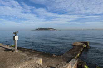 Beautiful panoramic sea view from Burgazada one of the Prince's Islands, part of the archipelago in