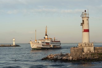 Istanbul, Turkey. 11th April 2016 Trans-Continental Ferry arriving at Kadikoy on the Asian side of