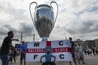 Istanbul, Turkey. June 9th 2023 Manchester City Fans in Taksim Square before the Champions League