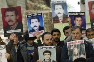 April 4th 2015. Istanbul, Turkey. The Saturday Mothers gather in Galatasaray square, Istiklal