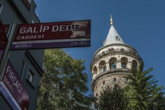 Istanbul, Turkey. October 5th 2021 The Galata Tower in Beyoglu, exploring the Pera District of the