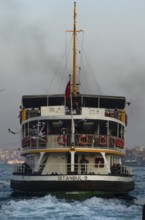 Istanbul, Turkey. December 19th 1st 2014 Inter-continental ferry on the Bosphorus, Istanbul, Turkey