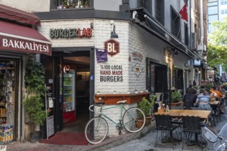 Istanbul, Turkey. August 18th 2021 Burger Lab Cafes, Bars and Restaurants in the trendy Karakoy