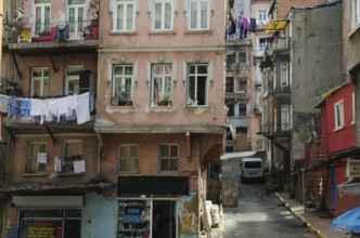 Istanbul, Turkey. April 11th 2012 The impoverished neighbourhood of Tarlabasi, Istanbul, Turkey