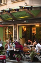 Istanbul, Turkey. June 7th 2019 Café culture in the pretty side streets of Istanbul's Pera district