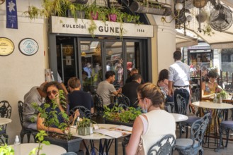 August 2nd 2021 Istanbul, Turkey The Famous Guney Restaurant Kuledibi 1964 Beside the iconic Galata