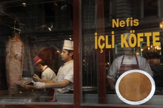 Istanbul, Turkey. January 5th 2010 Traditional Içli Köfte and Turkish kebab restaurant, Istanbul,
