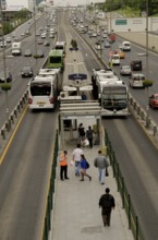 May 13th 2012. Istanbul, Turkey. Merter Metrobus stop in Istanbul, Turkey