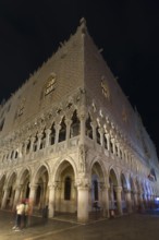 Palazzo Duccale in the evening on St. Mark's Square, Venice, Veneto, Italy