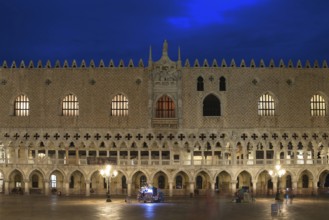 Piazzetta with the Ducal Palace in the evening, St. Mark's Square, Venice, Veneto, Italy