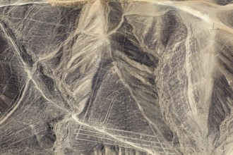 Lines and geometric patterns of the Nazca culture in the desert landscape, The geoglyphs and