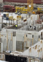 Large-scale construction site, replacement building for the NA complex, Ruhr-Universität Bochum,