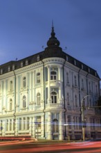 Varna, Bulgaria. September 7th 2020 The Navy Club building opposite the Theotokos Cathedral at