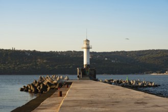 Varna, Bulgaria. September 5th 2020 The Lighthouse at Varna Port, Varna, Bulgaria