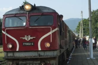 Velingrad, Bulgaria, March 7th 2018 Rural train travel in Velingrad, Bulgaria