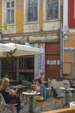 Burgas, Bulgaria, September 25th 2020 Cafe culture, Burgas city centre, Bulgaria