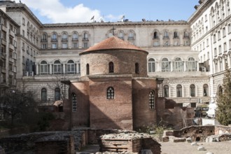 Sofia, Bulgaria. March 7th 2018 The Church of Saint George is an Early Christian red brick rotunda