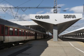 Sofia, Bulgaria 4th February 2021 Sofia Central Train Railway Station in the Bulgarian Capital,